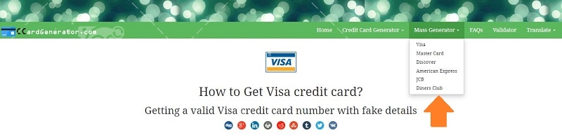 ویزا کارت رایگان به تعداد زیاد
